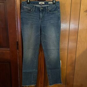 Vintage America Blues Women's Boho Capri Jeans Raw Hem Blue Size‎ 8 Regular / 29